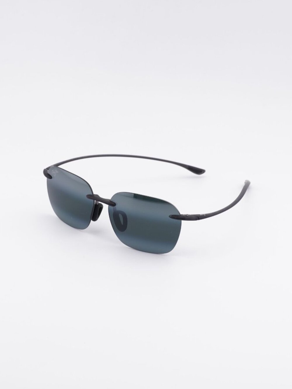 Maui Jim Komohana MJ446 11M Sunglasses Matte Grey Square Frame, Grey Lenses
